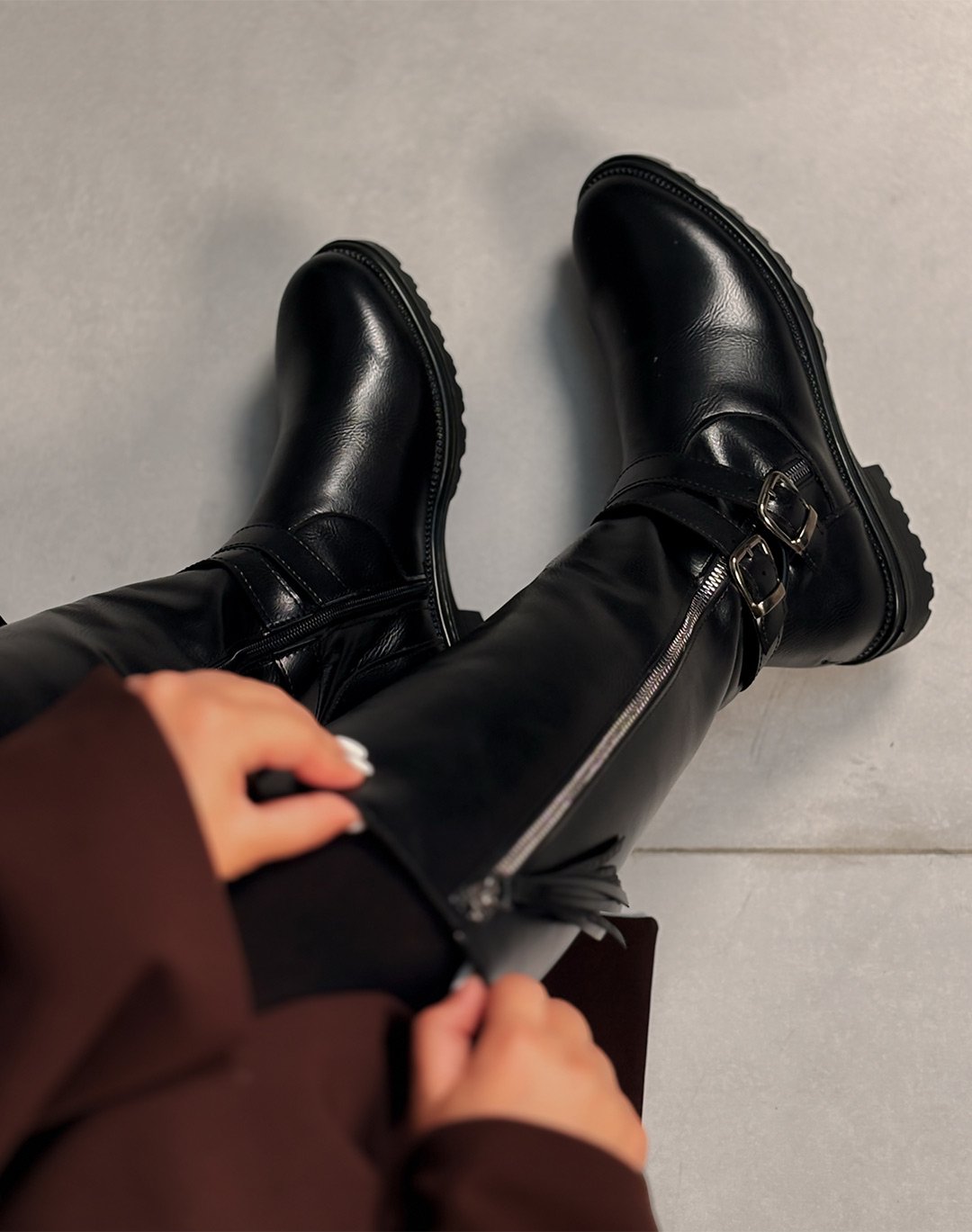 بوت دوسگک چرمی