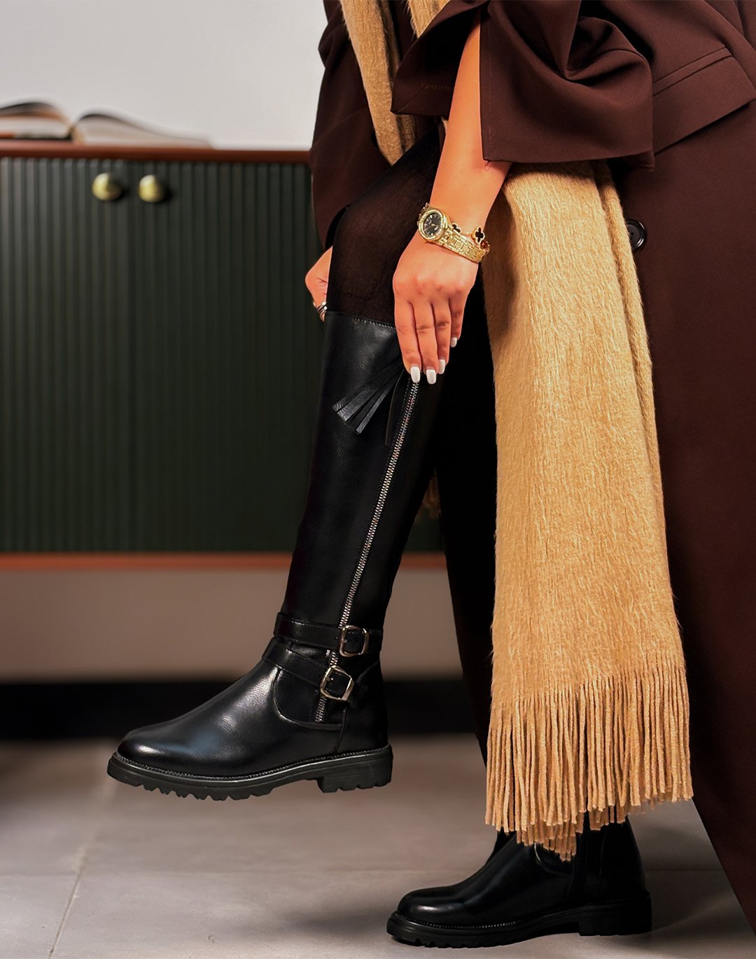 بوت دوسگک چرمی